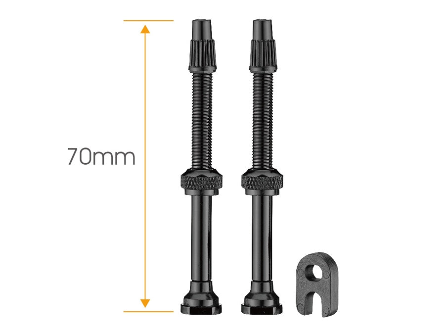 CICLOVATION TUBELESS VALVE STEM 70MM BLACK